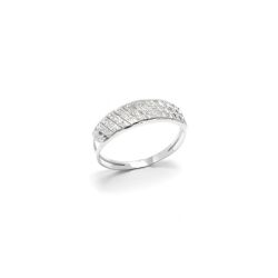 Anel Cerca Branco em Ouro 18 Kilates - 22866